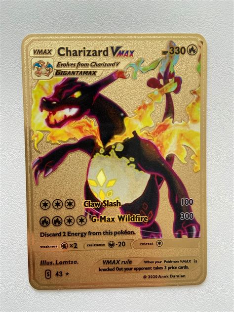 <b>Charizard</b> <b>VMAX</b> <b>Gold</b> Foil Pokemon Card Opens in a new window or tab. . How much is a gold charizard vmax worth